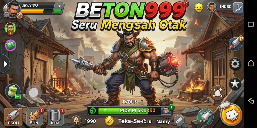 Screenshot utama BETON999 menampilkan desain puzzle yang menarik.