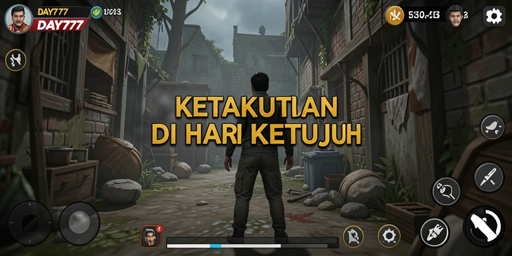 Gambaran intens dari gameplay menegangkan di DAY777.
