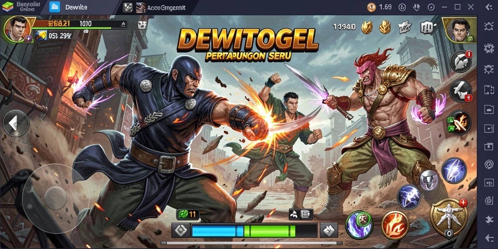 Gameplay seru DEWITOGEL dengan aksi pertarungan yang memukau.