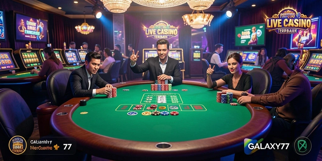 Gameplay Live Casino yang menarik dan interaktif di GALAXY77.