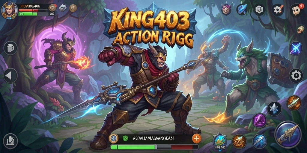 Gameplay KING403 dengan karakter dan monster menarik.