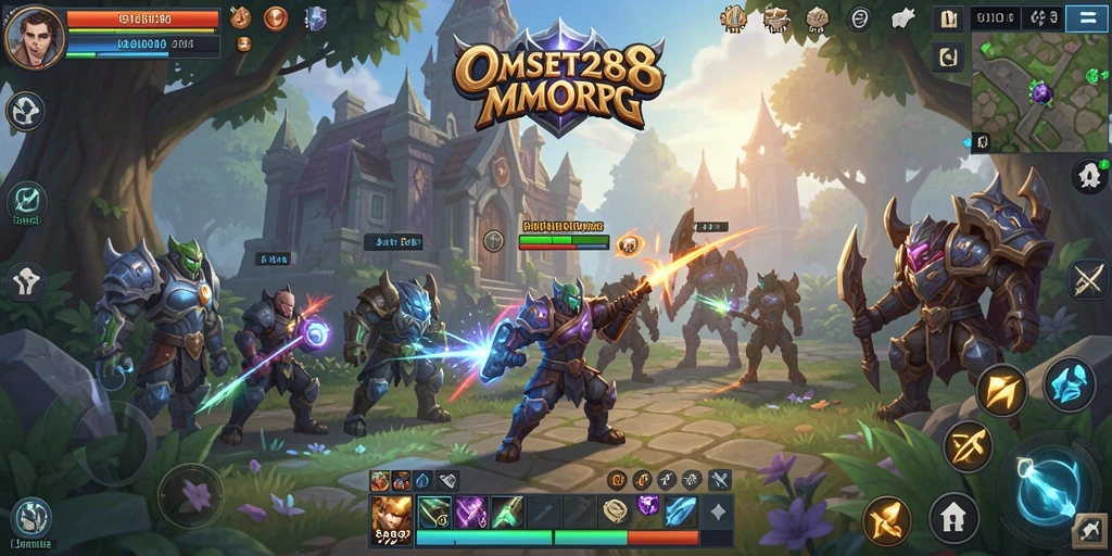 Screenshot menunjukkan gameplay seru dan karakter unik dalam OMSET288.