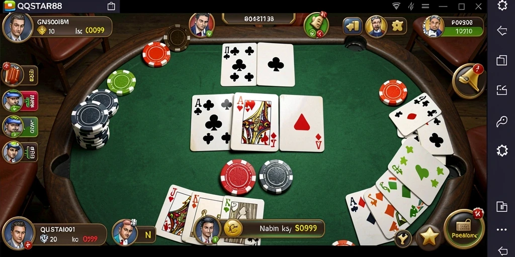 Tampilan menarik dari gameplay Gaple di QQSTAR88 yang mengasyikkan.