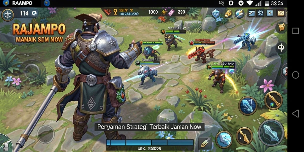 Tampilan gameplay RAJAMPO yang mendebarkan dan penuh strategi.