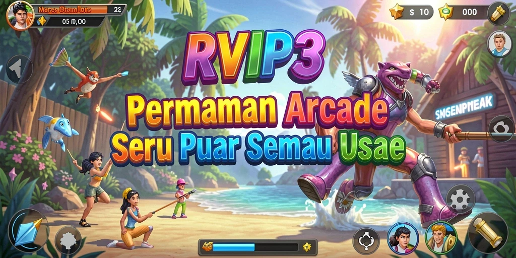 Tampilan menakjubkan dari gameplay Arcade di RVIP3.